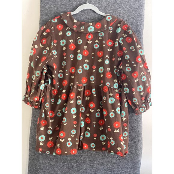 Cato Woman Top Peplum Brown Floral Pull Over Button Front 18/20W - Picture 8 of 10